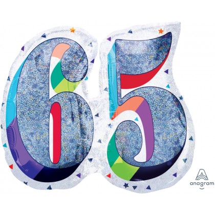 P40 27" Here's To Your Birthday 65 HoloGraphic SuperShape™